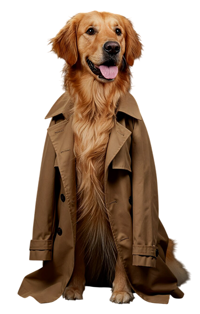 Dog in coat